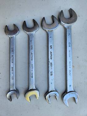 3025a Action 3016a 9/16 13/16 Open End Wrench Set 4pc Chrome Usa Tools 3025a Action 3016a 9/16 13/16 Open End Wrench Set 4pc Chrome Usa Tools
