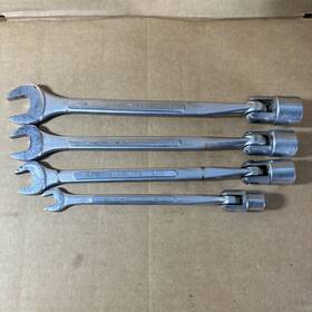D-4-13 Alenite Vintage Saltus Combination Socket End Wrench Set By 4 Pc Sae 12 Pt Japan