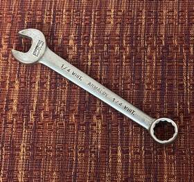 1162w Armstrong Vintage Armaloy Combination Wrench Usa - Rare 1/4 Whitworth Size