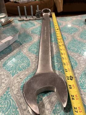 26-260 Armstrong 1 Inch 7/ 8 12 Prong 27 1/8 Chromed Combination Wrench