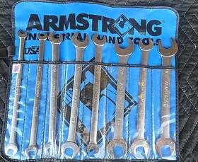 27-600 Armstrong 8 Piece Double Open End Wrench Set 3/8 Inch To 3/4 Two Of Each Size