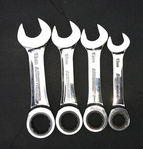 54-119 Armstrong Tools Stubby Ratchet Wrench Set Made In Usa