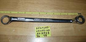 Ra2428 Bedford Vanadium Vintage Ra 2428 7/8 3/4 Offset Double Box End Wrench