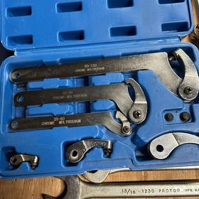 Nxcb60 Bfo 8x Adjustable Hook Pin Spanner Wrench Tool Set Locking Nut 35mm-120mm Us