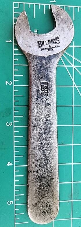 1802-603 Billings & Spencer Vintage And Engineer S Wrench 11/16 Inch Model Usa