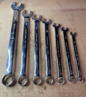 Bw1159p Blackhawk Bw11 P Combination Wrench 7 Pc Set Sae 12 Pt Chrome Usa Bw1166p To