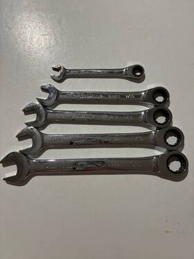 Bw1210 Blackhawk 12pt Ratcheting Combination Wrenches Lot Of 5 3/4 11/16 5/8 9/16 3/8