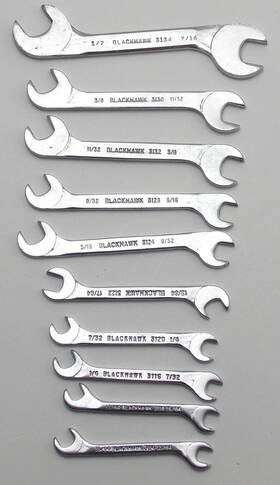 Ew-40 Blackhawk 10 Sae Ignition Open End Wrench Set In Pouch Made Usa Used