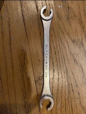 W-1215 Blackhawk 1/2 Inch -9/16 Flare Nut Line Wrench Z Made In Usa Forged