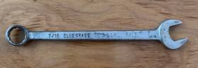 Tbg-1161 Blue Grass Vintage Made In Usa Sae 7/16 Open End 12 Point Wrench Tool Steel