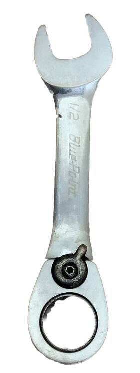 B0ers16 Blue Point Blue-point 1/2 Inch Dr 12pt Sae Offset Short Ratcheting Box/open End Wrench
