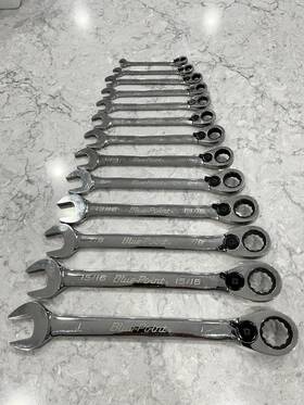 Boer713 Blue Point 13pc Bluepoint Ratcheting Wrench Set 15 12pt Sae 1/4 Inch -1