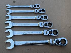 Boerf12 Blue Point 6 Piece Bluepoint Ratchet Wrench Set 3/8 Inch - 3/4
