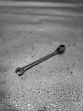Boerm7 Blue Point Tools 7mm Metric 15 Offset Ratcheting Combination Wrench. D4
