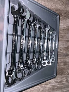 Boerm708 Blue Point By Snapon Tools 12pc Reversible Ratcheting Wrench Set - Standard Sae