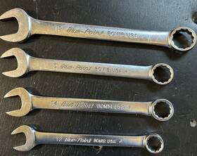 Blue Point Bom/18-15-14-12 4 By Snap-on 12pt Metric Combination Wrenches 18-15-14-12mm 24hr Ship