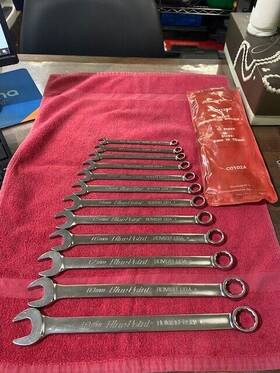 Bom712 Blue Point 12 Pc Blue-point Metric 12pt Combination Wrench Set 8-19mm Usa Ships Free