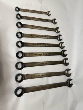 B014a Blue Point By Snap-on Incomplete Usa 9 Pc Sae Combination B0a Wrench Set 7/16 To 1 Inch