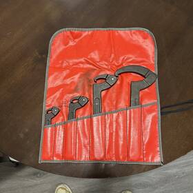 C412 Blue Point Four Piece Spanner Wrench Set With Kit Bag - Nice Read