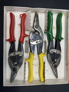 Das30 Blue Point 3pc Tin Snip Set Vintage With Box Model