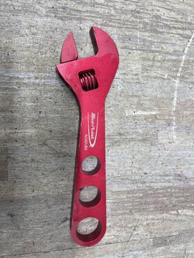 Anadj8a Blue Point Snap-on Blue-point Tools Usa 8 Inch Red Aluminum An Fitting Adjustable Wrench