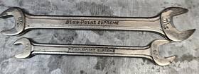 S-1214 Blue-point Supreme S-810 Vintage 3/8 Inch X7/16 And 1/4 X5/16 Open End Wrenches