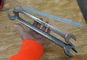 1731-al Bonney 1034-al 2- Cv Long Engineersft Open End Wrenches # And U.s.a