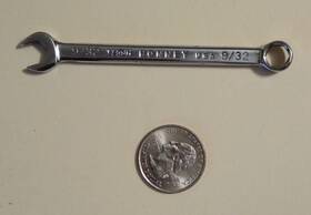 1159m Bonney - Sae 3-1/2 Inch Long 9/32 Combination Wrench 6 Pt Vintage