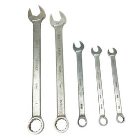 Bonney 23732 Usa Lot Chrome Alloy Combination Wrench Hand Tool Set 5 Pcs