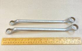 2808f Bonney Wrenches 2 Pc Box End Round Shaft Satin Finish 3/4 Inch -13/16 And 5/8 -11/16