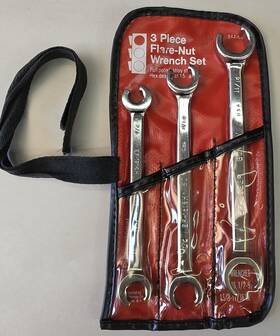 Bonney 844-6358 Tools 3pc Flare Nut Wrench Set Sae 3/8-11/16 Dist. By Jcpenney
