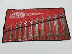 B-80748 Bonney Tools Usa 11pc Sae Full Polish 4-way Angle Open-end Wrench Set