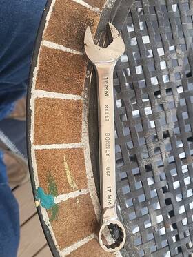 Meb17 Bonney Vtg 17mm Metric 12-point Short Combination Wrench Usa