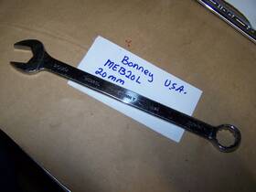 Meb20l Bonney Vintage Tools 20mm 12 Point Combination Wrench Usa. Nice