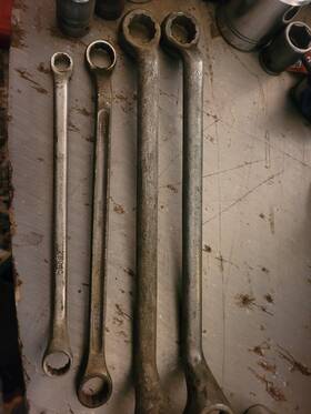 2804c Bonnie Double-ended Wrenches Vintage 4pcs Good Con. 25/32 7/8 5/8 1/2 7/16