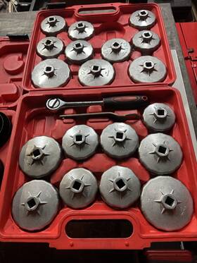 Dn-a1013 By 23 Piece And 8 Cap Oil Filter Wrench Set Engine Repair Tools Lot Dn-a1013 By 23 Piece And 8 Cap Oil Filter Wrench Set Engine Repair Tools Lot