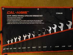 Ccwa14s Cal Hawk 13 Pc Angle Combination Wrench Set Sae Missing 3/8 7/16 Inch - 1-1/4 With Pouch