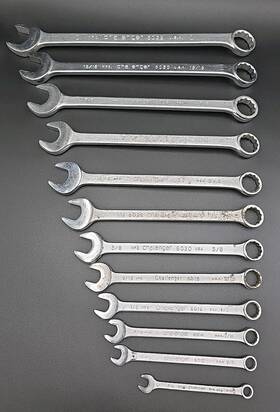 6010-6032 Challenger 12-piece Combination Wrench Set Sae Vintage Pronto Tools