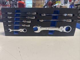 Bprw8fsst Cornwell 5/16 Inch - 3/4 Stubby Flex Ratcheting Combination Wrench Set C