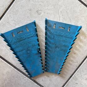 Pr-wrp-12 Cornwell Lot Of 2 12 Piece Standard Wrench Rack #pr-wrp-12 Usa - Blue