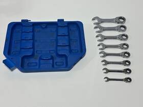 Crw-8ss Cornwell Tools 8pc Ratcheting Stubby Sae Combination Wrench Set 12 Point