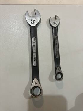 12969 Craftsman 12968 2 Piece 10mm And 14mm Black Oxide Universal Spline 12 Point Wrenches
