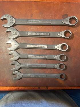 14019 Craftsman Metric 6-pc Wrench Set Black Oxide