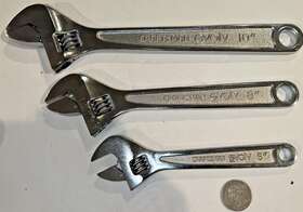 16568z Craftsman 3 Piece Set Evolv Adjustable Wrenches - 6 Inch 8 And 10 Very Nice 1