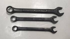 23648 Craftsman 23647 Lot Of 3 Industrial 1/2 9/16 11/16 Combination Wrenches Black Oxide Va