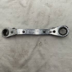 243653 Craftsman Vtg Box End Ratchet Refrigeration Wrench 1/2 Inch X 9/16 Usa 6 Point