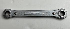 Craftsman 3/8 7/16 Vintage Double Box End Ratcheting Sae Wrench Inch X Made In Usa