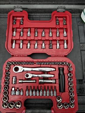 32820 Craftsman Sears Max Axess Pass Thru Mechanics Set 80 Piece Chrome Used