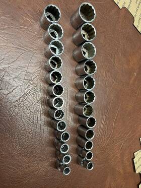 34551 Craftsman 1/2 Inch Drive 20pc Sae And Metric Shallow Socket Set Vintage Made In Usa