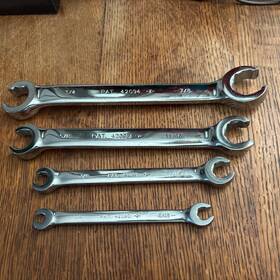 42094 Craftsman 42090 42091 42093 4 Piece Sae Flare Nut Line Wrench 1/4 5/16 7/16 3/8 5/8 3/4 7/8